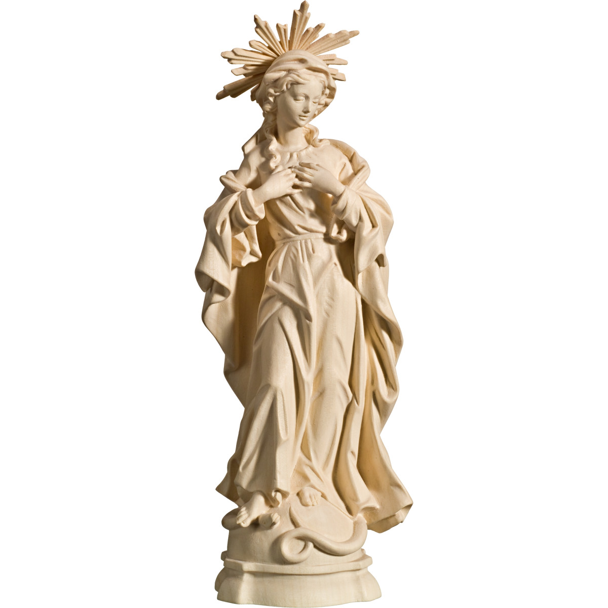 Virgen Inmaculada barroca con aureola